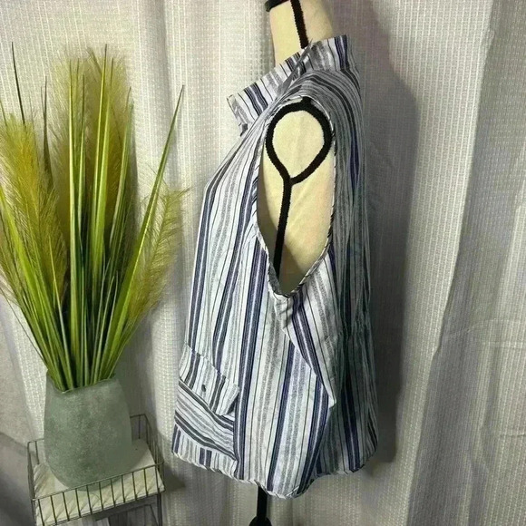 NWT Chicos Zenergy Women’s 3 US XL Neema Reversible Tonga Navy Printed Vest NEW - Picture 4 of 13